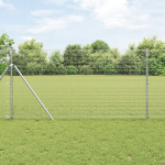 Set de Stâlpi de Gard Set de 2 Oțel Galvanizat 10 x 1 m Durabil GartenMobel Dekor