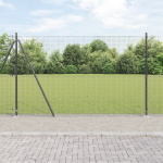 Set de stâlpi de gard Set de 2 Gri Oțel galvanizat 10 x 1.5 m GartenMobel Dekor