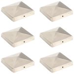 Capace stâlpi de gard piramidă 6 buc. oțel inoxidabil 101x101mm GartenMobel Dekor