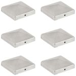 Capace stâlpi gard piramidă 6 buc. metal galvanizat 101x101 mm GartenMobel Dekor
