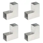 Conectori de grindă, formă L, 4 buc, 81x81 mm, metal galvanizat GartenMobel Dekor