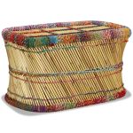 Măsuță de cafea cu detalii chindi, multicolor, bambus GartenMobel Dekor