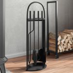 Set de unelte pentru șemineu, 5 piese, 23x15x66 cm, oțel GartenMobel Dekor