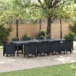 Masă de Grădină Antracit 350x100x73 cm Poli Ratan GartenMobel Dekor