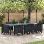Masă de grădină  antracit 300x100x73 cm Poly Rattan, Masă de grădină  antracit 150x100x73 cm Poly Rattan GartenMobel Dekor