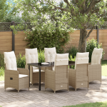 Set de Mobilier de Grădină de 7 Piese cu Pernițe Bej Poliratan GartenMobel Dekor