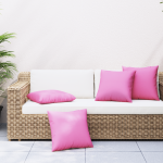 Perne decorative 4 pcs Roz 40x40 cm din material textil GartenMobel Dekor