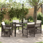 Set de dining pentru grădină cu 5 piese și perne Maro Ratan Poli GartenMobel Dekor