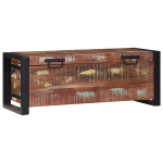 Lăzi de depozitare, 80x30x30 cm, lemn masiv prelucrat & metal GartenMobel Dekor