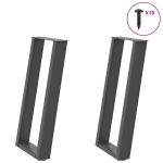 Picioare de masă consolă în formă de U, 2 buc., antracit, 28x(72-73) cm, oțel GartenMobel Dekor