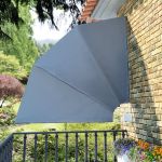 Copertină laterală pliabilă de balcon, gri, 210x210 cm GartenMobel Dekor