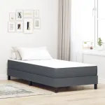 Saltea cu Arcuri Pocket Gri închis Medie 80x200x20 cm Material GartenMobel Dekor