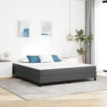 Saltea medie cu arcuri - Gri închis - 180x200x20 cm Țesătură GartenMobel Dekor