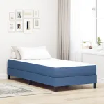 Saltea cu arcuri Pocket  Albastră Medie 90x190x20 cm Textil GartenMobel Dekor