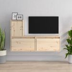 Comode TV, 3 buc., lemn masiv de pin GartenMobel Dekor