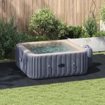 Capac Piscină Dreptunghiulară Negru Plastic 420 x 220 cm GartenMobel Dekor