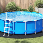 Căptușeala rotundă pentru piscină Negru Polietilenă Ø 396 cm GartenMobel Dekor