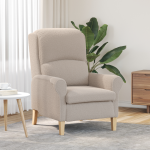 Fotoliu ergonomic Gri deschis Poliester, Lemn Standard Ergonomic GartenMobel Dekor