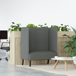 Canapea Highback Gri Închis 109x56x121 cm Material Textil GartenMobel Dekor