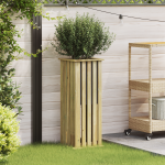 Vaza grădină cu dimensiunile 33x33x85 cm din lemn de pin impregnat GartenMobel Dekor