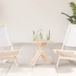 Masă de cafea pliabilă 33x33x40,5 cm din lemn solid nuc GartenMobel Dekor