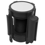 Barieră bandă retractabilă, negru, 200 cm GartenMobel Dekor