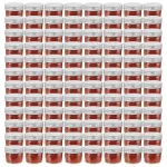 Borcane din sticlă pentru gem, capace argintii, 96 buc, 110 ml GartenMobel Dekor