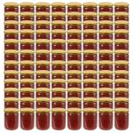 Borcane din sticlă pentru gem, capace aurii, 96 buc., 230 ml GartenMobel Dekor