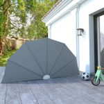 Copertină laterală pliabilă de terasă, gri, 160 cm GartenMobel Dekor