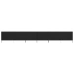 Paravan anti-vânt cu 6 panouri, negru, 800 x 120 cm, textil GartenMobel Dekor
