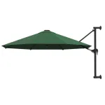 Umbrelă soare, montaj pe perete, tijă metalică, verde, 300 cm GartenMobel Dekor