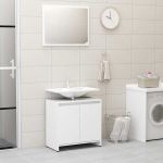 Set mobilier de baie, alb, lemn prelucrat GartenMobel Dekor