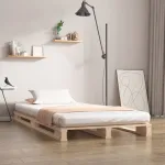 Pat din paleți Single Small, 75x190 cm, lemn masiv de pin GartenMobel Dekor