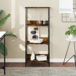 Raft de cărți stejar afumat 50x33x117,5 cm lemn prelucrat GartenMobel Dekor