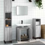 Set mobilier de baie, 2 piese, gri sonoma, lemn prelucrat GartenMobel Dekor