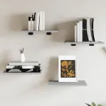 Rafturi de perete, 4 buc., gri sonoma, 40x30x1,5 cm, lemn GartenMobel Dekor