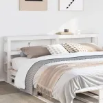 Tăblie de pat cu rafturi, 180 cm, lemn masiv de pin GartenMobel Dekor