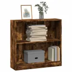 Bibliotecă, stejar fumuriu, 80x24x76 cm, lemn prelucrat GartenMobel Dekor