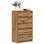Dulap cu sertar, stejar artizanal, 60x36x103 cm, lemn prelucrat GartenMobel Dekor