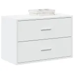 Dulap cu 2 sertare alb 60x31x40 cm lemn prelucrat GartenMobel Dekor