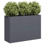 Jardinieră Antracit 120x40x80 cm Oțel laminat la rece GartenMobel Dekor
