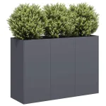 Jardinieră Antracit 120x40x80 cm Oțel laminat la rece GartenMobel Dekor