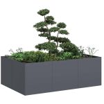 Jardinieră Antracit 120x80x40 cm Oțel GartenMobel Dekor
