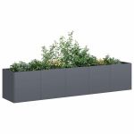 Jardinieră Antracit 200x40x40 cm Oțel laminat la rece GartenMobel Dekor