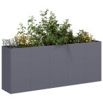 Jardinieră Antracit 200x40x80 cm Oțel laminat la rece GartenMobel Dekor