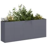 Jardinieră Antracit 200x40x80 cm Oțel laminat la rece GartenMobel Dekor