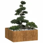 Jardinieră Rusty 100x100x40 cm Oțel pentru intemperii GartenMobel Dekor