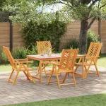 Set de Dining pentru Grădină 5 Piese Lemn Masiv de Acacia GartenMobel Dekor