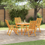 Scaune de Grădină Reclinabile 4 pcs Lemn Solid de Acacia GartenMobel Dekor