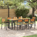 Set de Dining cu 5 Piese din Lemn Masiv de Acacia și Metal GartenMobel Dekor